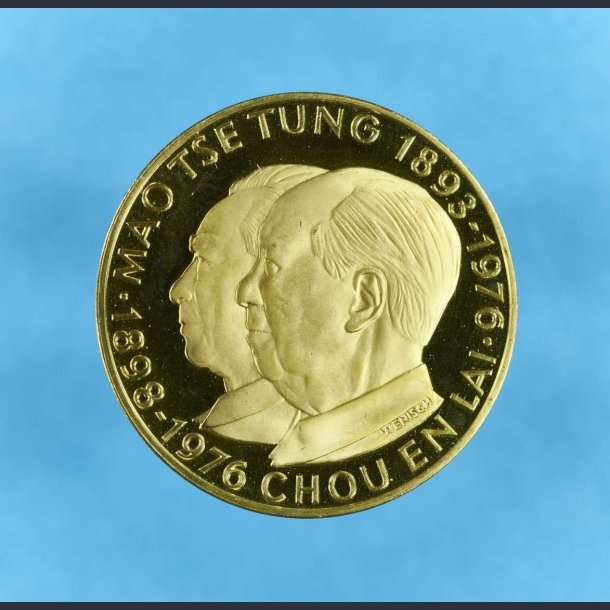 MAO TSE TUNG - CHOU EN LAI 1976 - 17,5 gr. mindemedalje