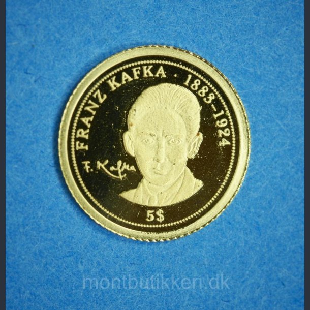 Nauru 5 dollars 2008 guld - Franz Kafka