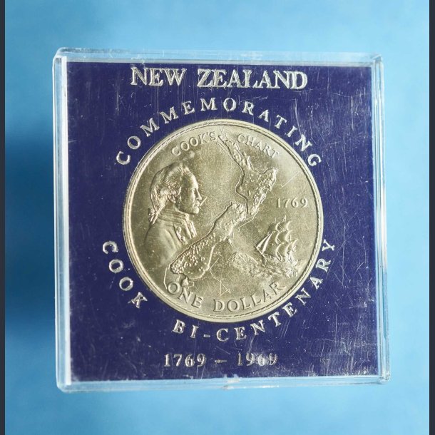 New Zealand dollar 1969 - Cook 200 r - Commemorating Cook Bi-Centenary