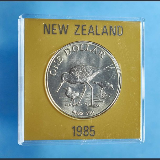 New Zealand dollar 1985 - Sort Styltelber