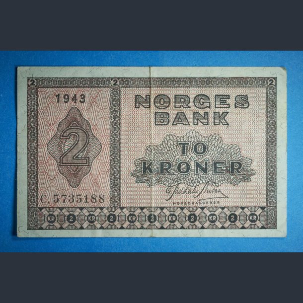 Norge 2 kr. 1940-1950 pen