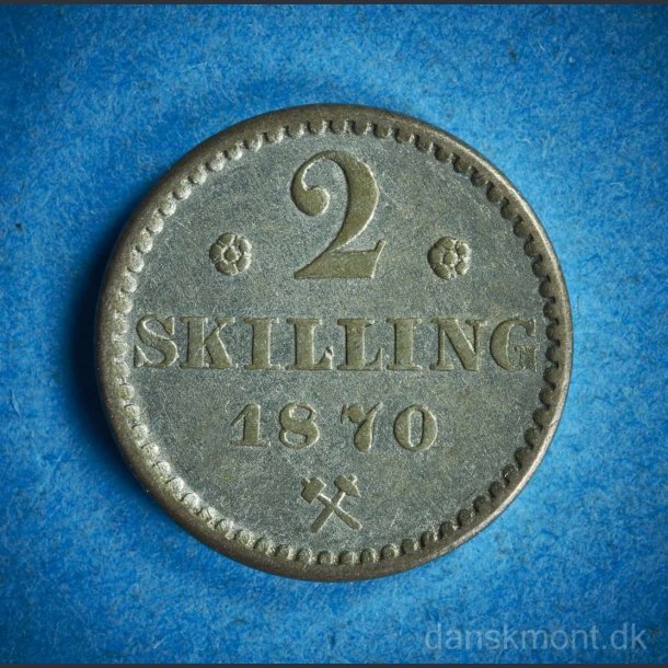 Norge 2 skilling 1870 / Pen