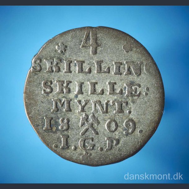 Frederik VII 4 skilling slv 1809