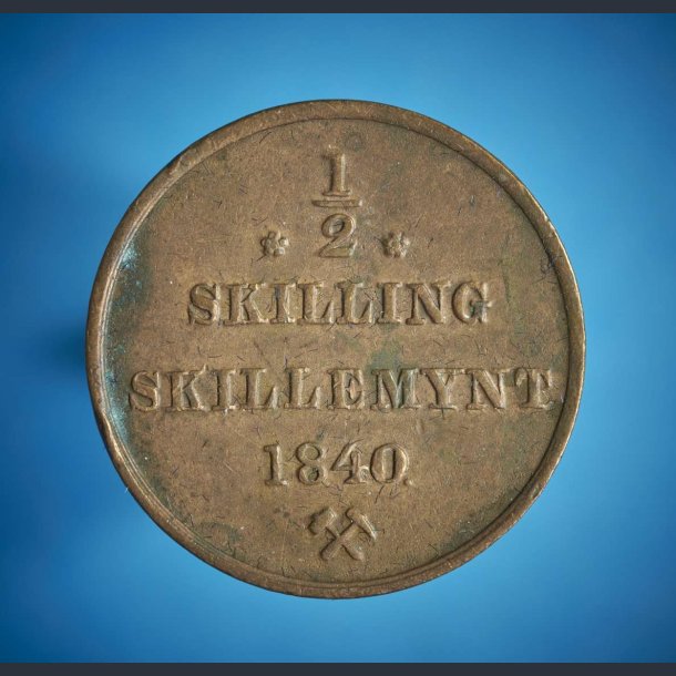 Norge &frac12; skilling 1840 - flot