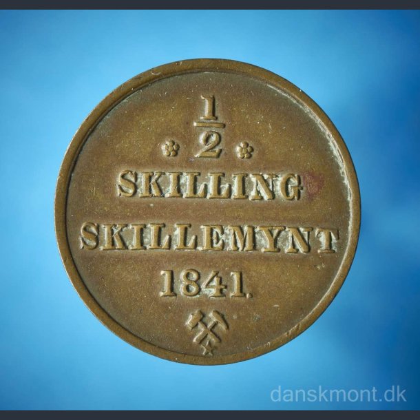 Norge &frac12; skilling 1841 m.mntskr