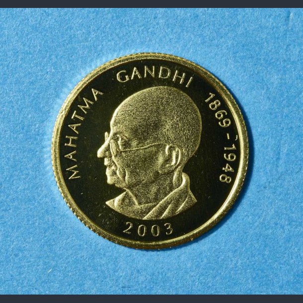 Samoa 10 dollars 2003 guld - Gandhi