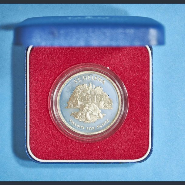 St. Helena 25 Pence 1977 Proof - 25 rs reg. jub.