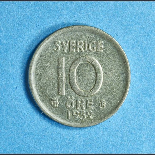 Sverige 10 re 1952-1962 i slv - Gustaf VI Adolf