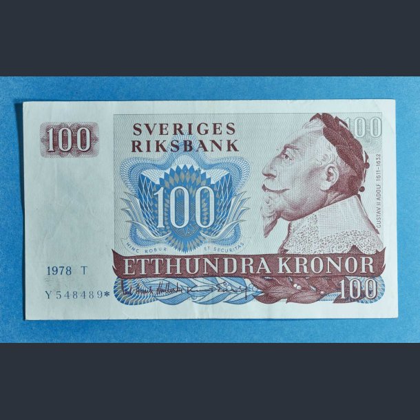 Sverige 100 kr. "1965-1985" Stjerne / erstatningsseddel