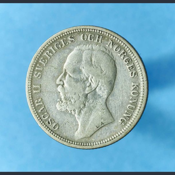 Sverige 2 krone 1890-1904 i slv - Oscar II