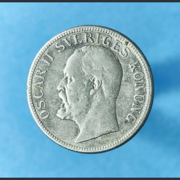 Sverige 2 krone 1906-1907 i slv - Oscar II