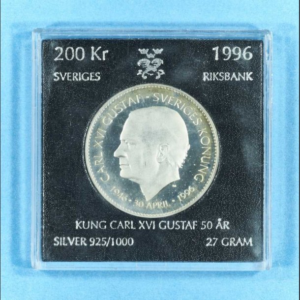 Sverige 200 kr. 1996 - Kung Carl XVI Gustaf 50 r