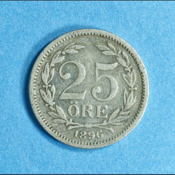 Sverige 25 re 1880-1905 i slv - Oscar II