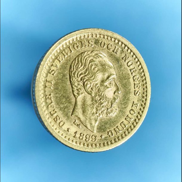 kompakt smal Barcelona Sverige guldmønt 5 kr. 1881-1899 - Svenske guldmønter KØBES og Sælges