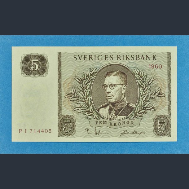 Sverige 5 kr. 1954-1963 - Flot eksemplar