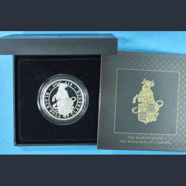 The Queen`s Beasts - The Black Bull Of Clarance - 1 oz 2018 slvmnt