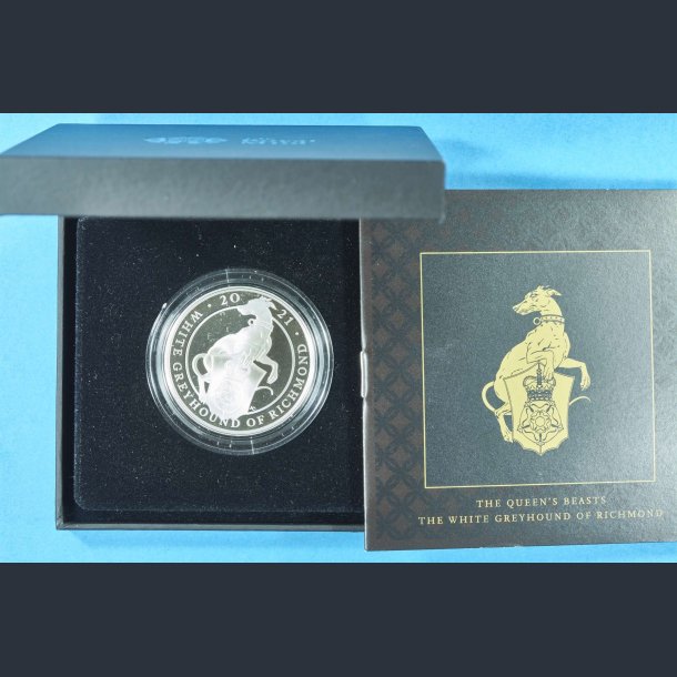 The Queen`s Beasts - The White Greyhound of Richmond - 1 oz 2021 slvmnt