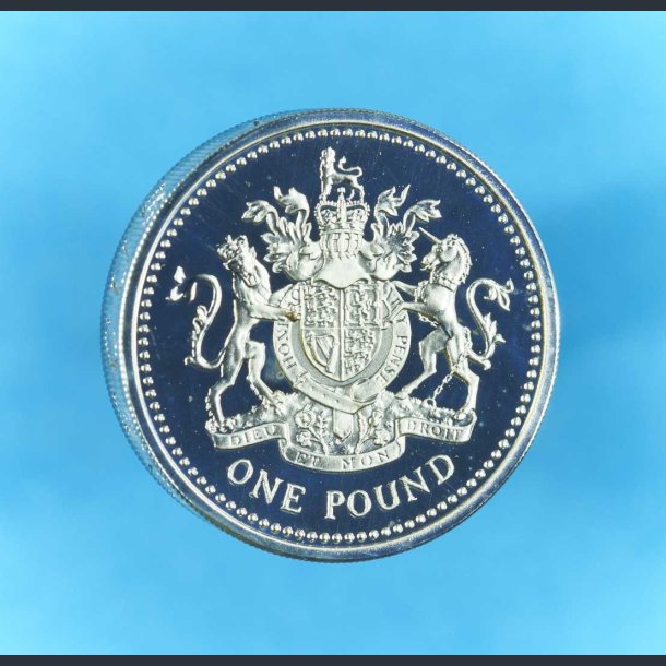 United Kingdom 1983 1 Pound slvmnt i mntskrin