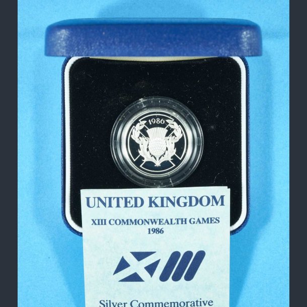 United Kingdom 1986 2 punds mnt i slv - med skrin og certifikat