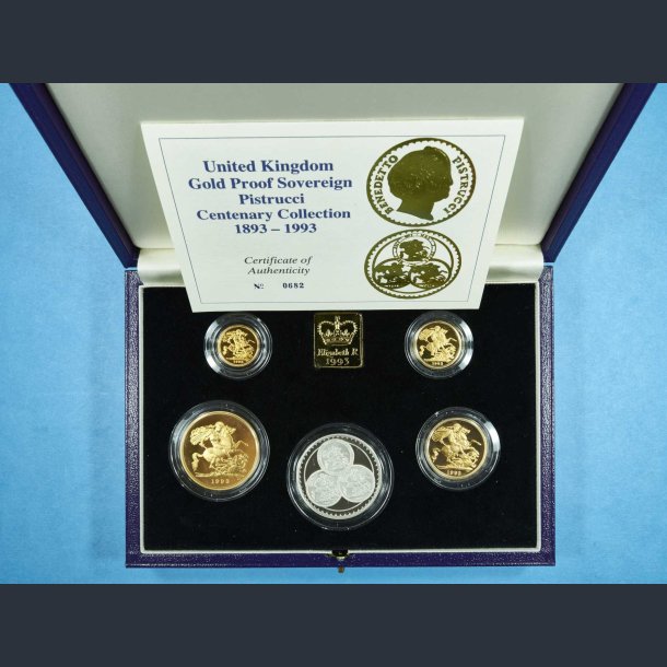 United Kingdom Gold Proof Sovereign - The Pistrucci Centenary collection 1893-1993