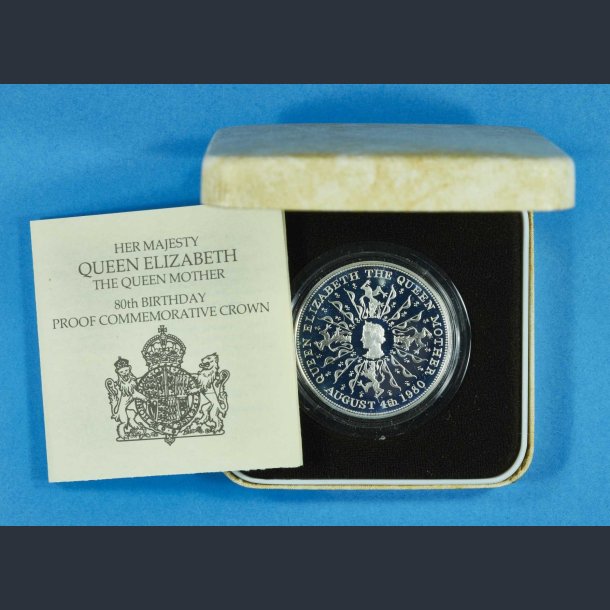 United Kingdom Silver Crown 1980 - 80 rs fdselsdag